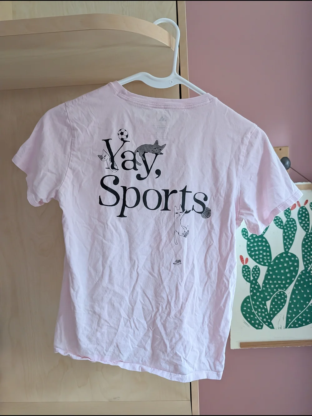 adidas Girls Light Pink Cat & Sneaker Graphic Tee
